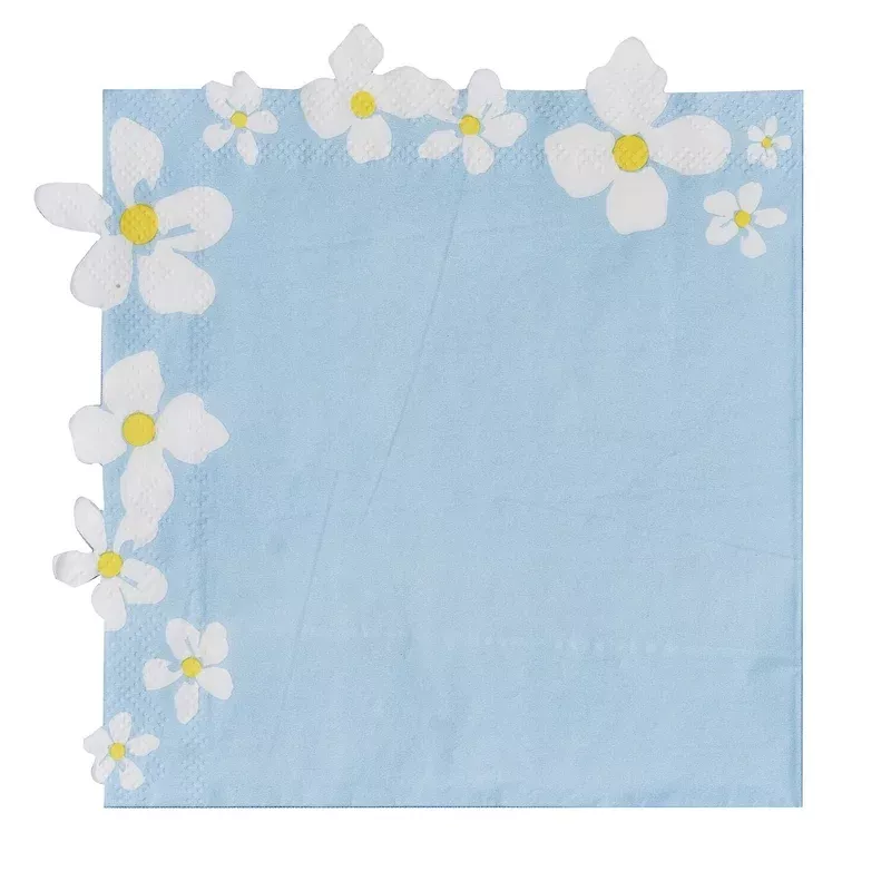 16-ginger-ray-blossom-paper-napkins-pastel-blue 16 Ginger Ray Blossom Paper Napkins Pastel Blue