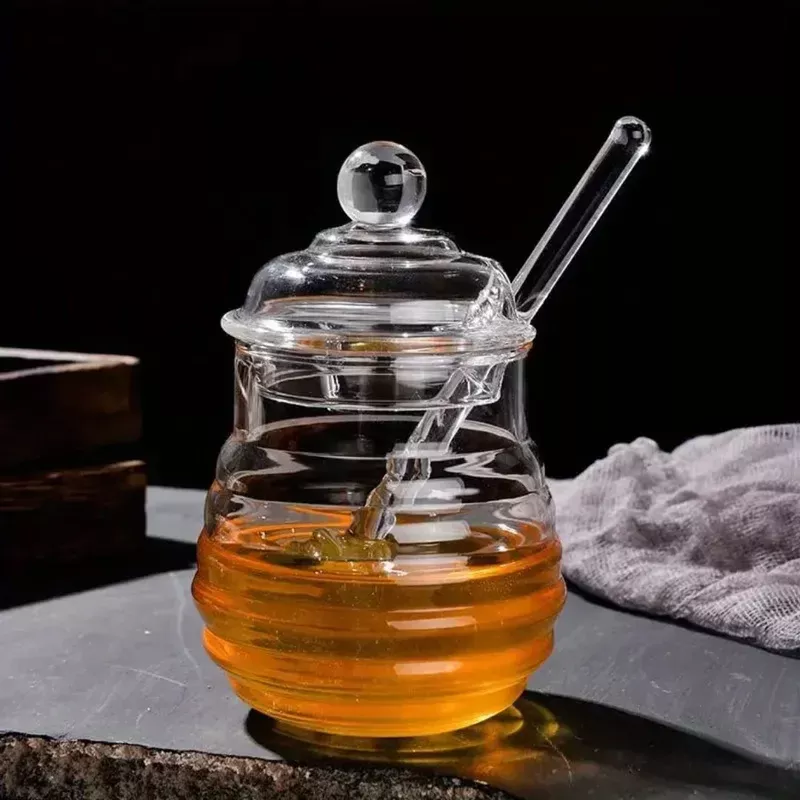 250ml-glass-honey-dispenser-with-dipper 250ml Glass Honey Dispenser with Dipper