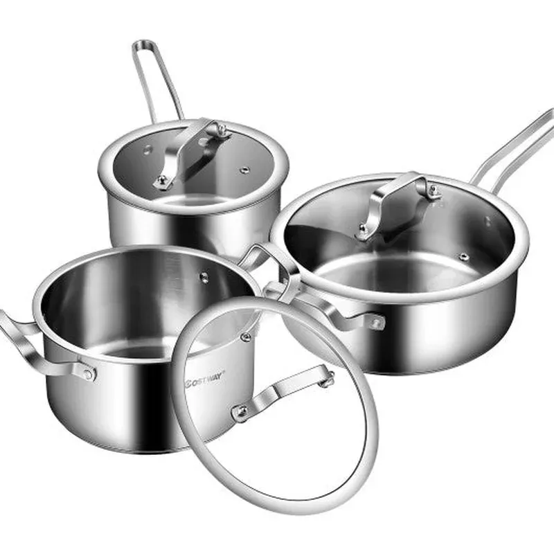 6-piece-stainless-steel-cookware-set-with-convenient-grip-handle 6 Piece Stainless Steel Cookware Set With Convenient Grip Handle