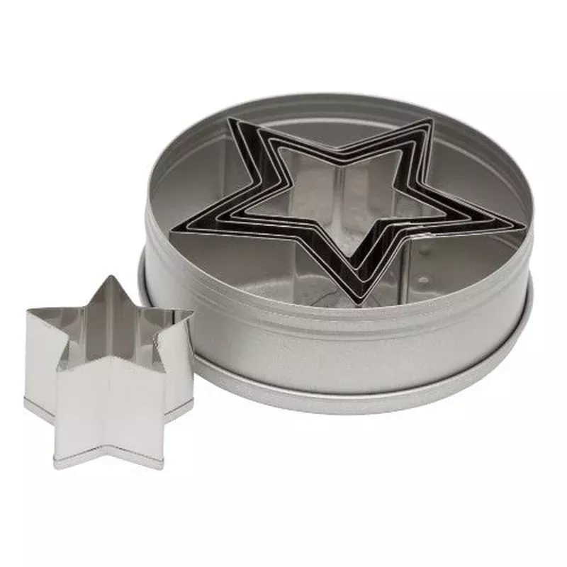 ateco-7805-plain-edge-star-cookie-cutter-set-6-piece Ateco 7805 Plain Edge Star Cookie Cutter Set 6 Piece