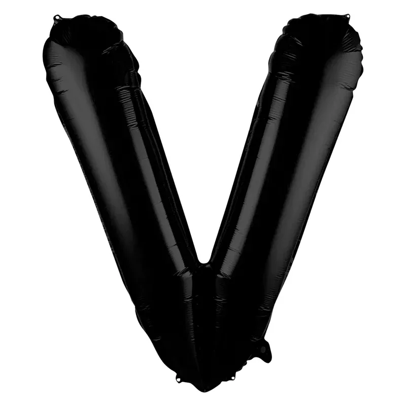 Balloon Mylar Balloonify 40 Inch Letter V Black1 – 1 EACH