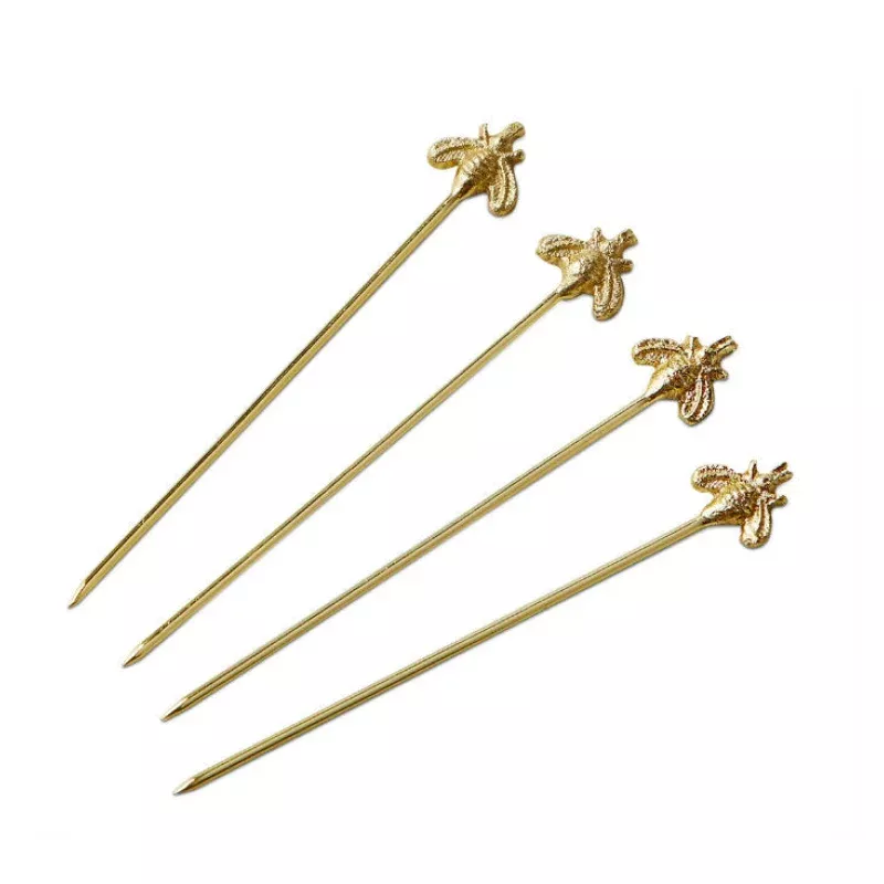 bee-cocktail-pick-set-4 Bee Cocktail Pick set of 4