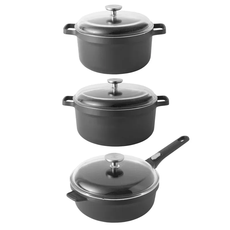berghoff-gem-6pc-cast-aluminum-non-stick-simmer-cookware-set BergHOFF GEM 6Pc Cast Aluminum Non-stick Simmer Cookware Set