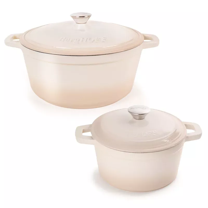 berghoff-neo-4pc-cast-iron-cookware-set-3qt-7qt-meringue BergHOFF Neo 4pc Cast Iron Cookware Set 3qt. & 7qt. Meringue