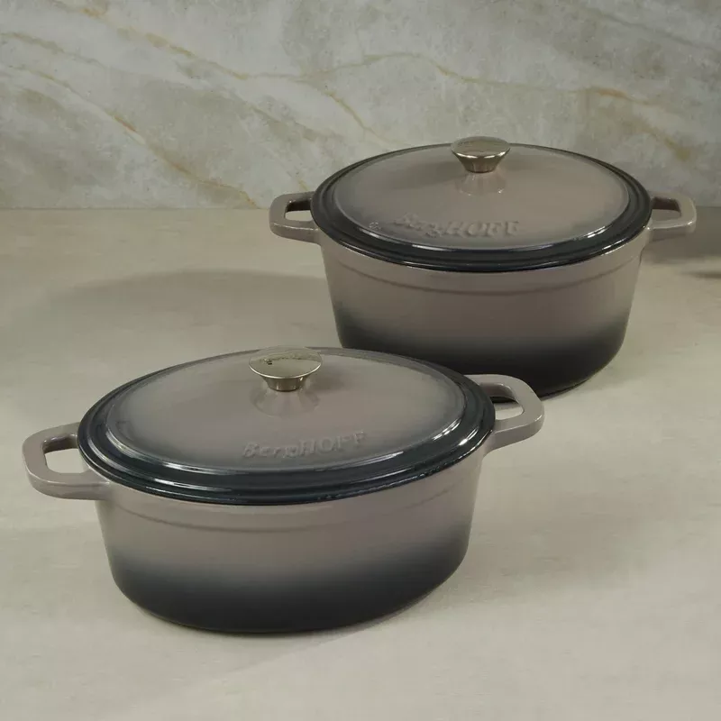 berghoff-neo-4pc-cast-iron-cookware-set-5qt-7qt-oyster BergHOFF Neo 4pc Cast Iron Cookware Set 5qt. & 7qt. Oyster