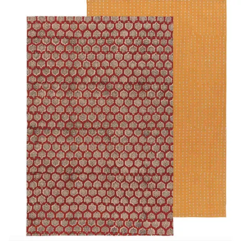 block-print-field-towel-2-set Block Print Field Towel 2/set