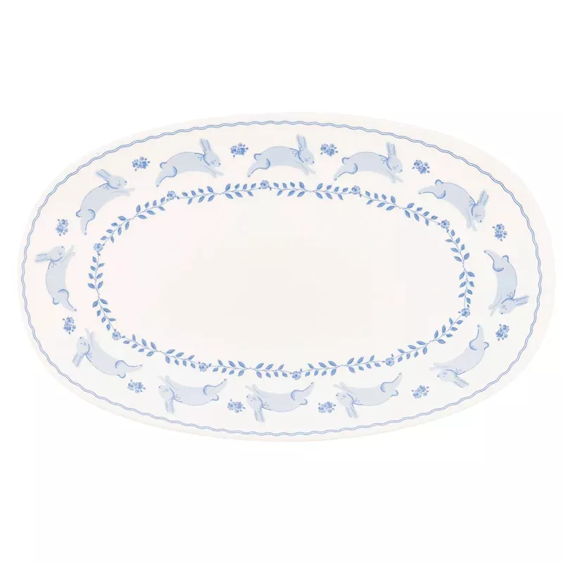 bunny-oval-bamboo-tray Bunny Oval Bamboo Tray