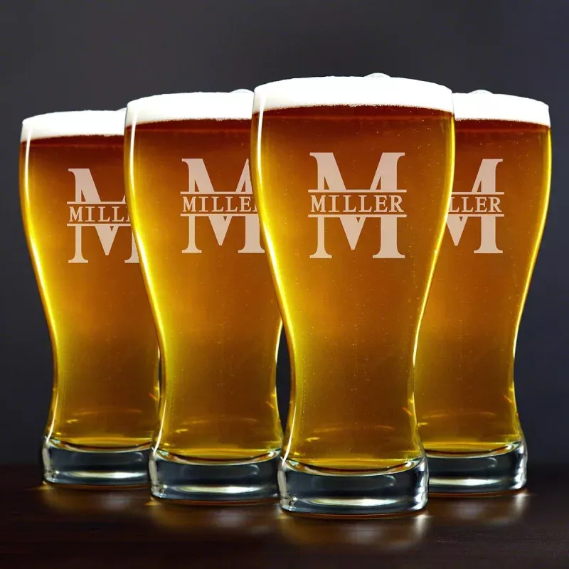 custom-pilsner-beer-glasses-set-4 Custom Pilsner Beer Glasses, Set of 4