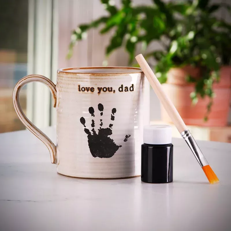 DIY Baby Handprint Mug Kit – Gift for New Dad