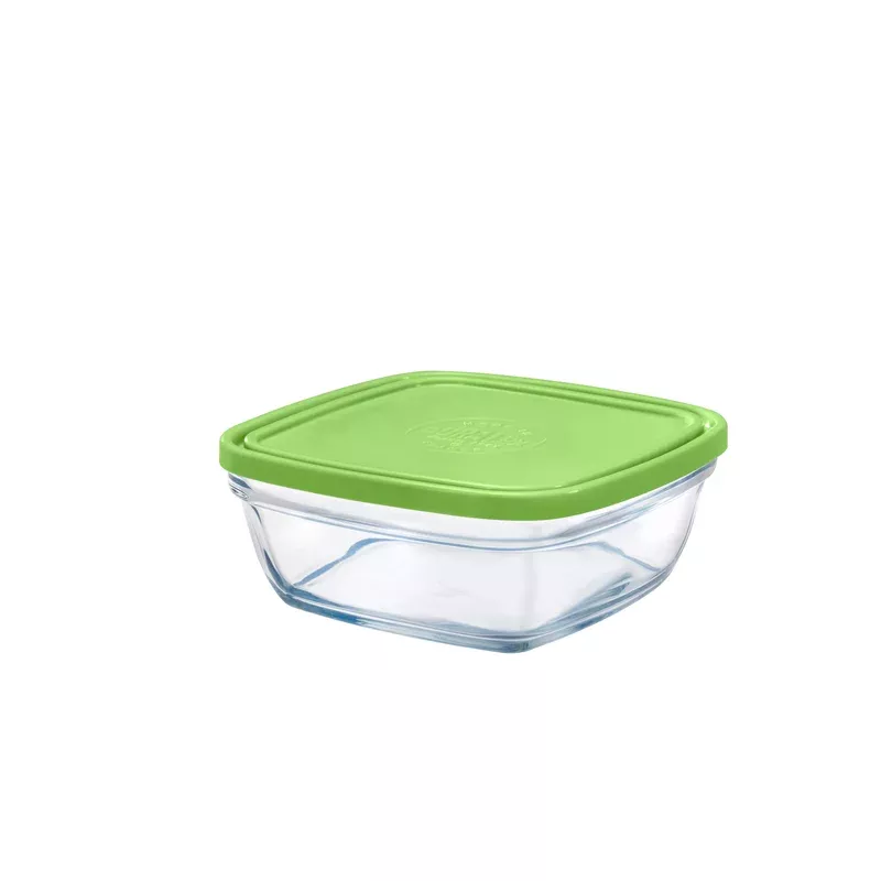 duralex-lys-square-stackable-bowl-with-green-lid-17-cm-6-3-4-in Duralex – Lys Square Stackable Bowl with Green Lid 17 cm (6 3/4 in)