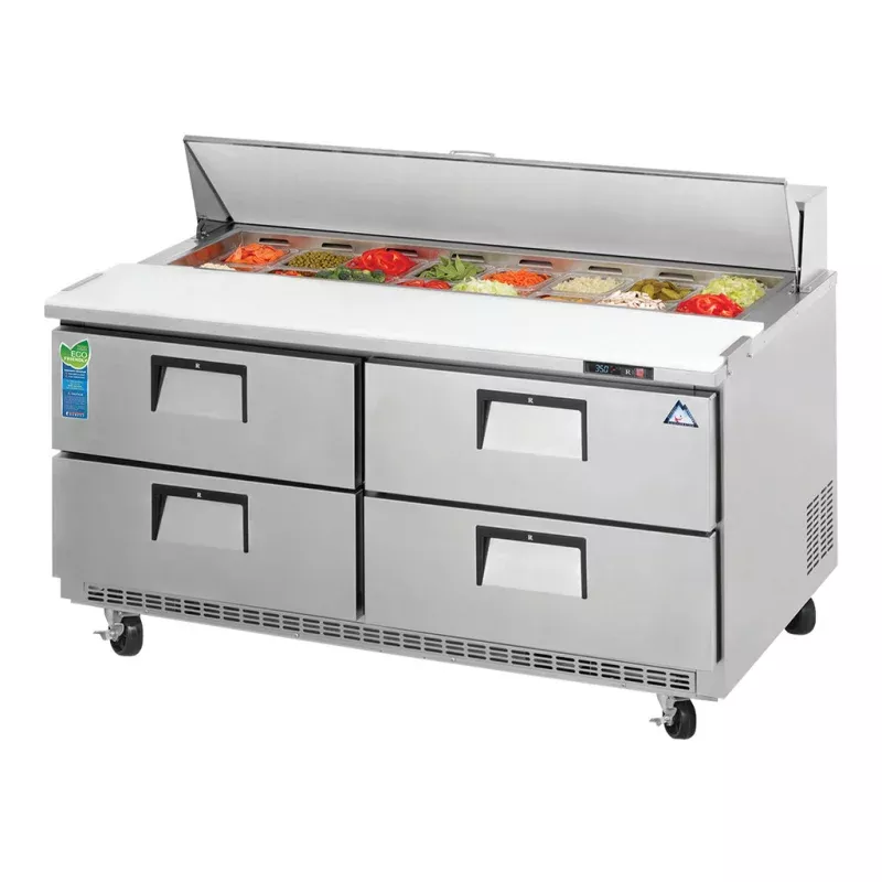 everest-epbnwr2-d4-four-drawer-59-1-8-salad-sandwich-prep-table-refrigerator Everest EPBNWR2-D4, Four Drawer 59 1/8″ Salad/Sandwich Prep Table Refrigerator