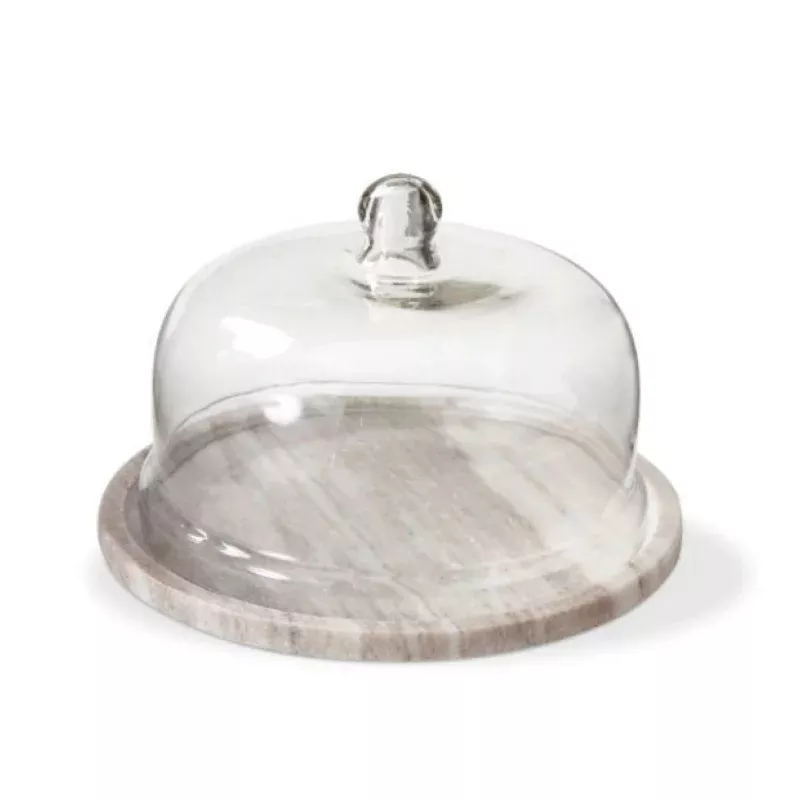 gray-onyz-marble-board-w-glass-dome-s-2 Gray Onyz Marble Board W/ Glass Dome S/2