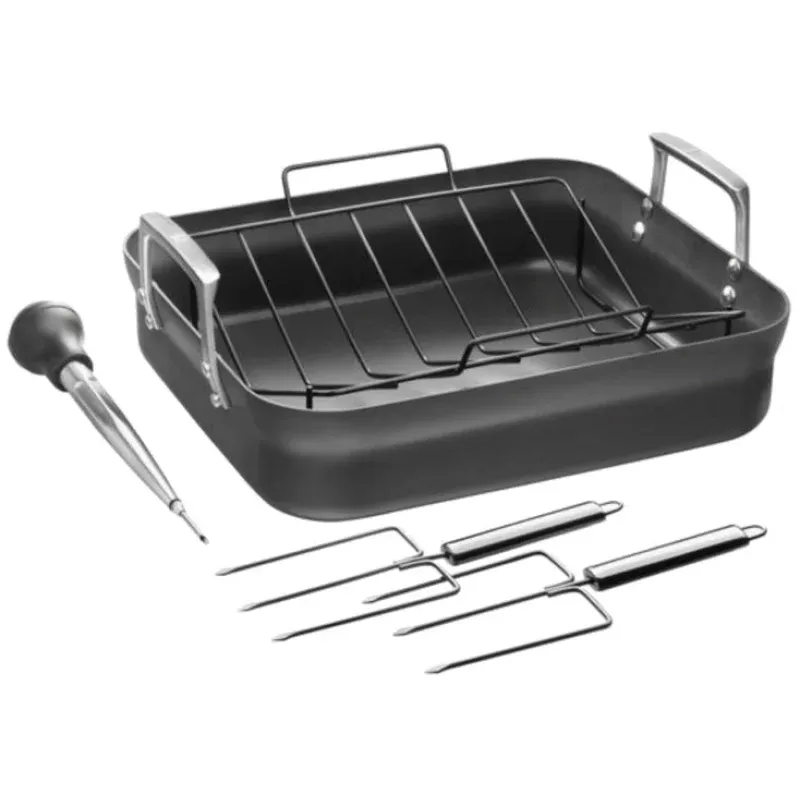 hard-anodized-roaster-pan –Hard Anodized Roaster Pan