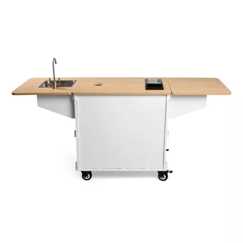 Klassy Kart Turn-Key Collapsible Mobile Coffee Cart – White