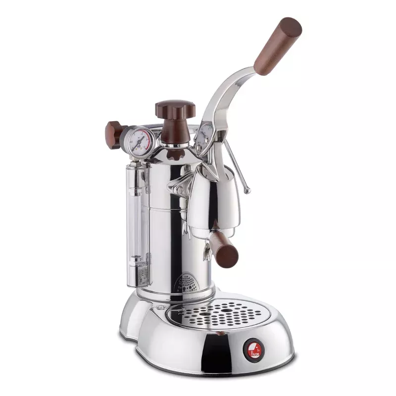 La Pavoni “Stradivari” 16 Cup Professional – Chrome with Wood #PSW-16