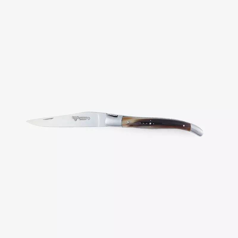 laguiole-en-aubrac-double-plated-folding-knife-flamed-solid-horn-handle-4-75 Laguiole en Aubrac Double Plated Folding Knife Flamed Solid Horn Handle 4.75″