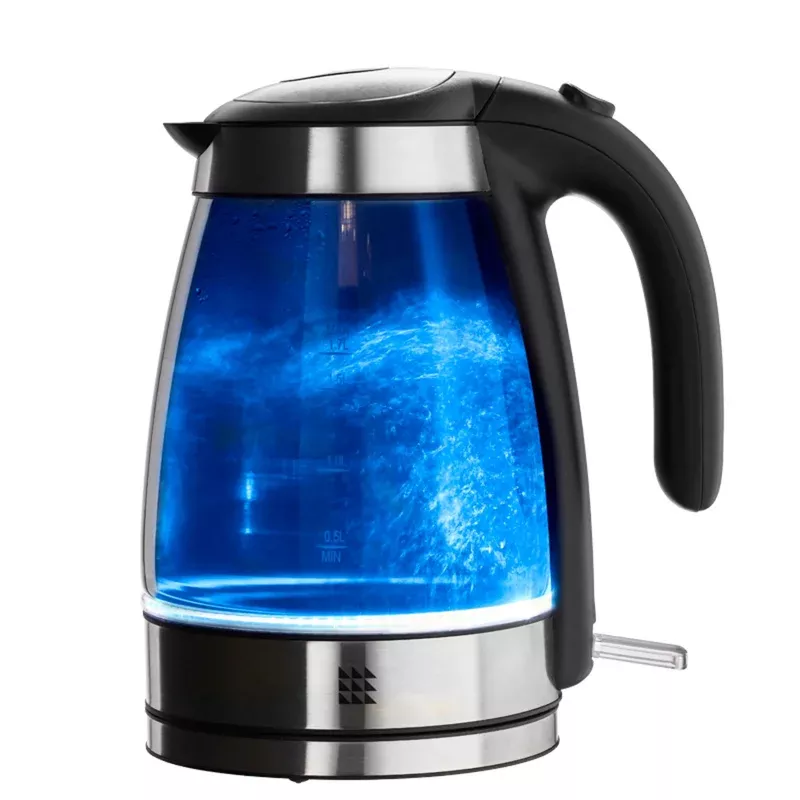 lakeland-blue-glow-mirrored-kettle-1-7l Lakeland Blue Glow Mirrored Kettle 1.7L