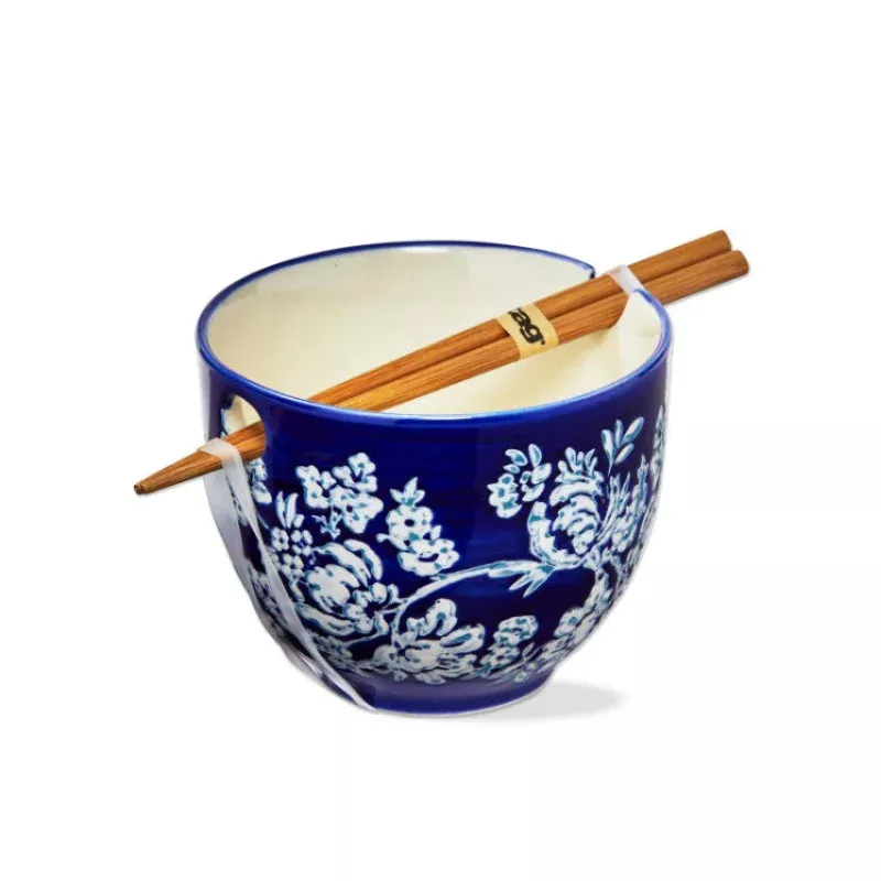 lisbon-floral-noodle-bowl-s-2-blue Lisbon Floral Noodle Bowl S/2 Blue