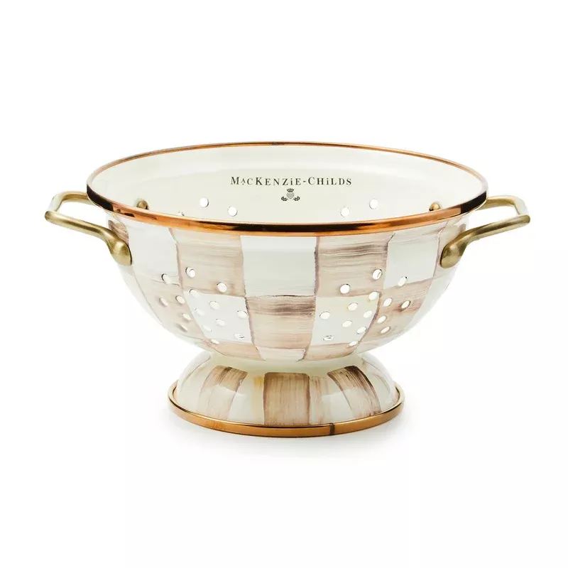 mackenzie-childs-mocha-check-small-colander MacKenzie-Childs | Mocha Check Small Colander