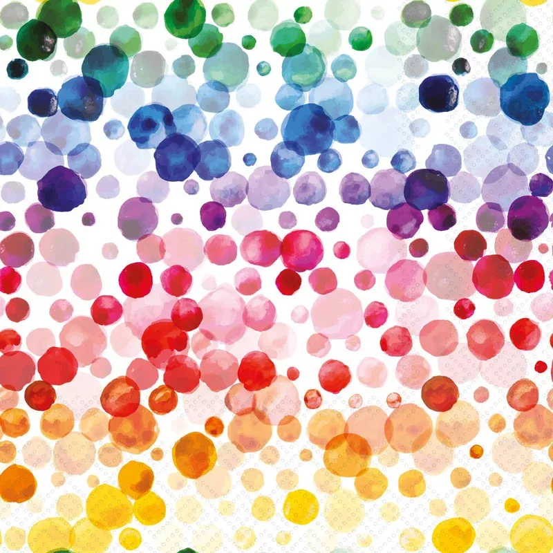 rainbow-dots-cocktail-napkin Rainbow Dots Cocktail Napkin