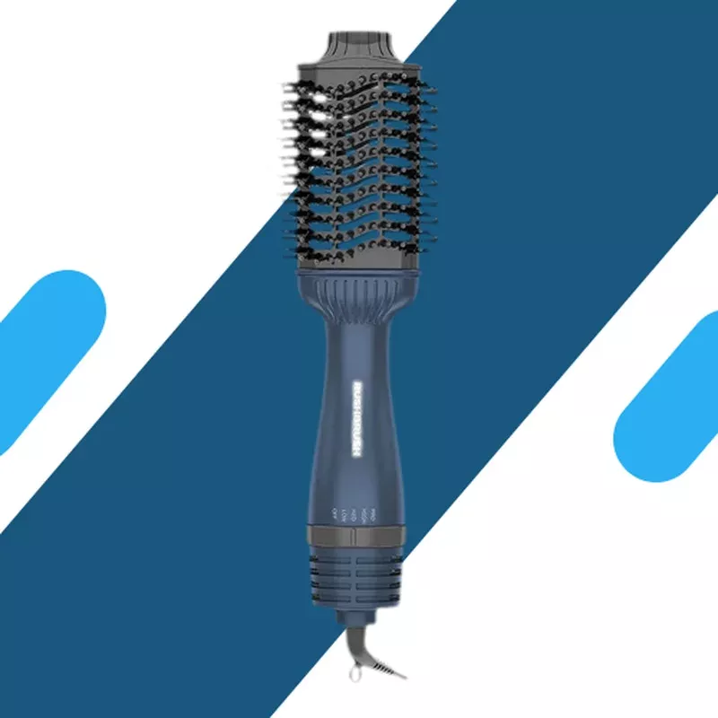 Rush Brush V3 PRO Hair Straightening BrushNavy Ionic Technology 1400W