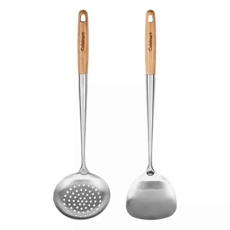 set-2-wok-tools-turner-skimmer Set of 2 Wok Tools (Turner Skimmer)