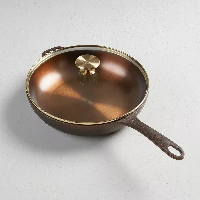 smithey-no-11-deep-skillet-with-glass-lid Smithey No. 11 Deep Skillet With Glass Lid