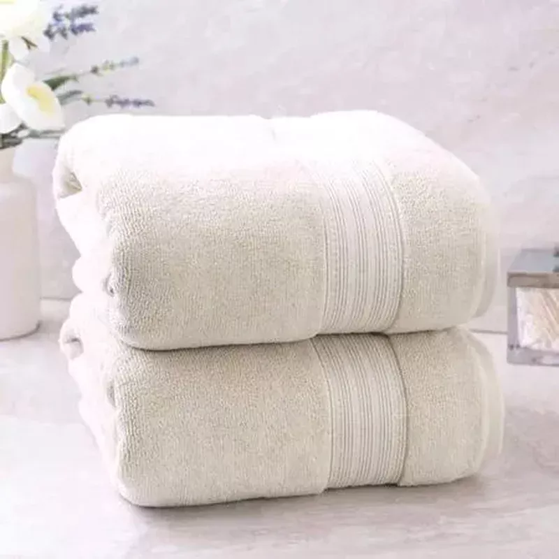 Soft Absorbent 100% Hygro Cotton 2-Piece Bath Towel Set White 30 X58