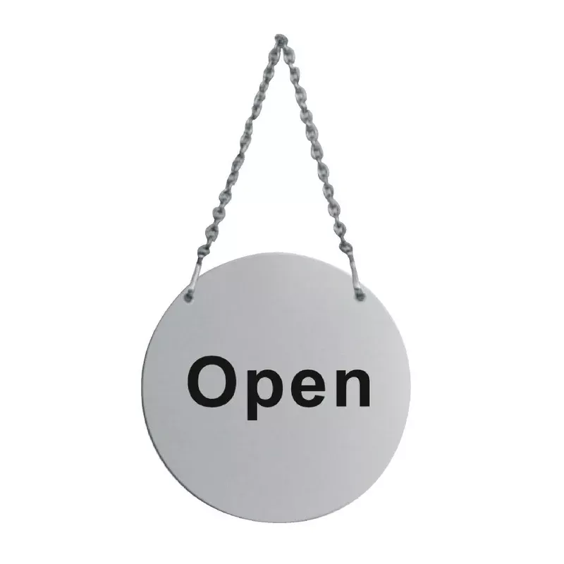 Stainless Steel Door Sign – Open and Closed – U065