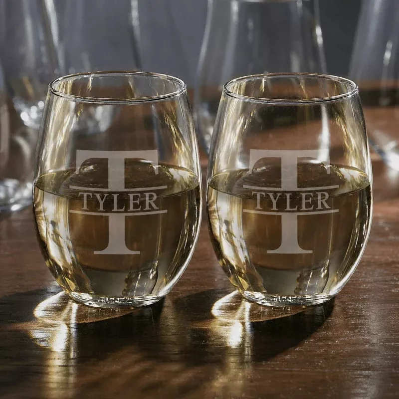 stemless-custom-engraved-wine-glasses Stemless Custom Engraved Wine Glasses