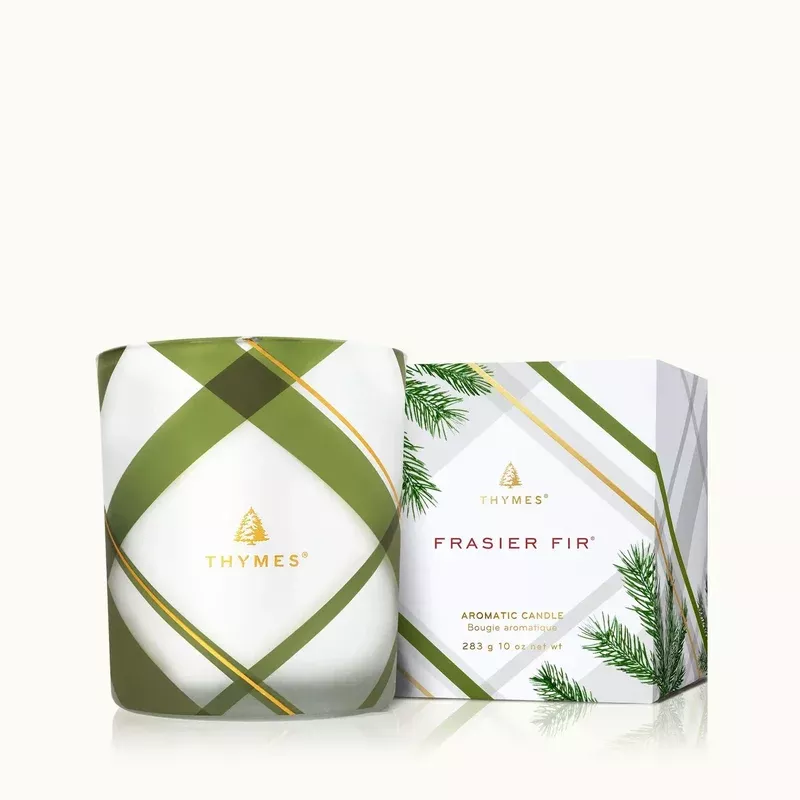 thymes-frasier-fir-frosted-plaid-medium-candle-10oz Thymes Frasier Fir Frosted Plaid Medium Candle 10oz