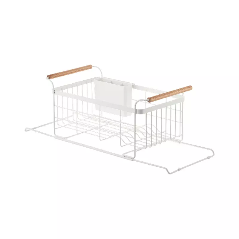 TOSCA OVER-THE-SINK DISH RACK – STEEL + WOOD