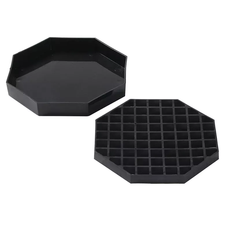 trays-drip-5-inch-octagon-black-plastic-with-removable-grate10-1-each Trays Drip 5 Inch Octagon Black Plastic with Removable Grate10 – 1 EACH