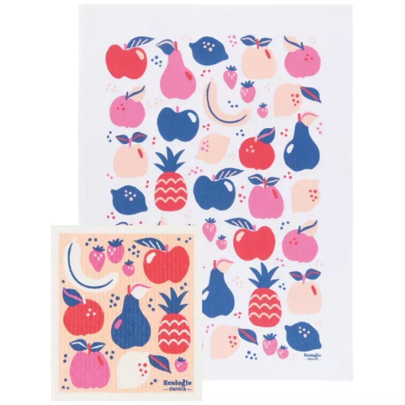 tutti-frutti-towel-swedish-dishtowel-s-2 Tutti Frutti Towel & Swedish Dishtowel S/2
