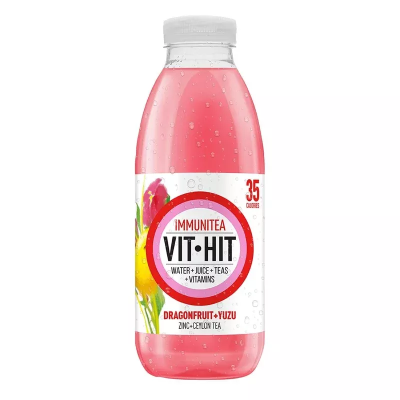 VITHIT Immunitea Dragonfruit & Yuzu Vitamin Water 500ml (Pack of 12) – HS825