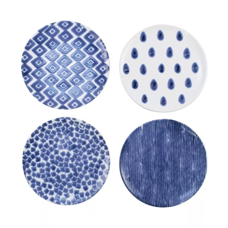 viva-by-vietri-santorini-assorted-salad-plates-set-4 Viva By Vietri Santorini Assorted Salad Plates – Set of 4