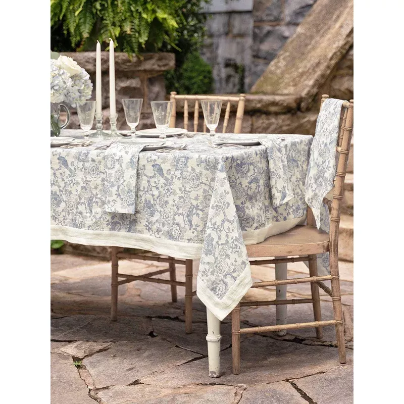 zen-garden-linen-tablecloth-white-blue-54x54 ZEN GARDEN LINEN TABLECLOTH – WHITE BLUE 54X54